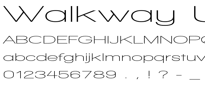 Walkway UltraExpand SemiBold font